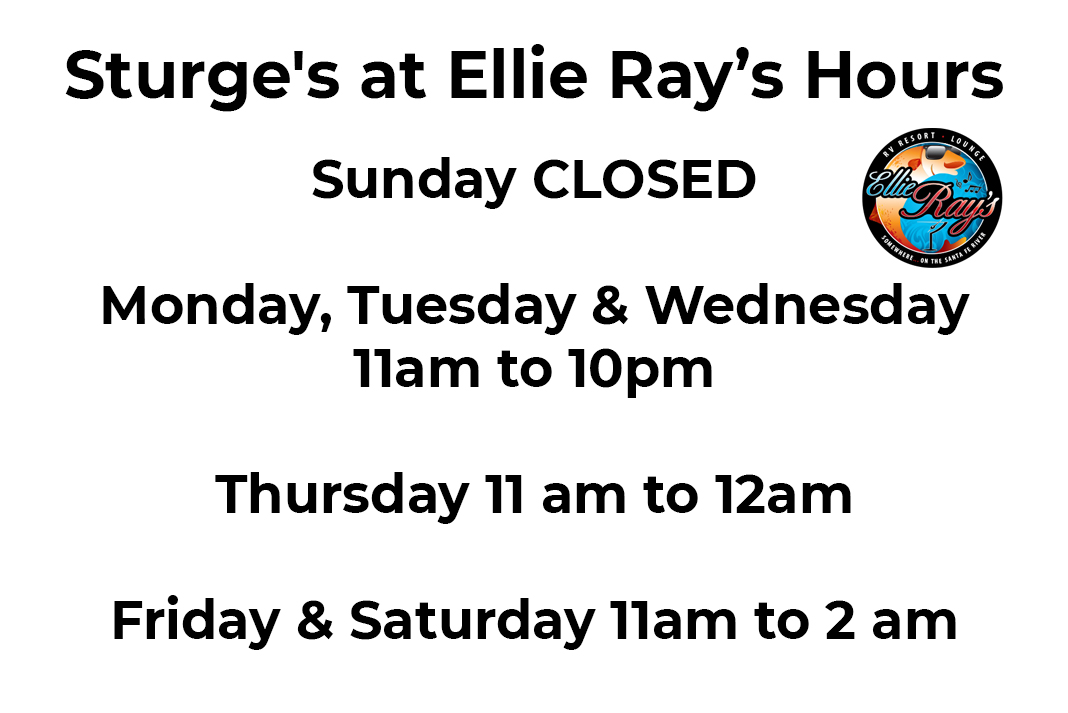 Struge's at Ellie Ray's Hours