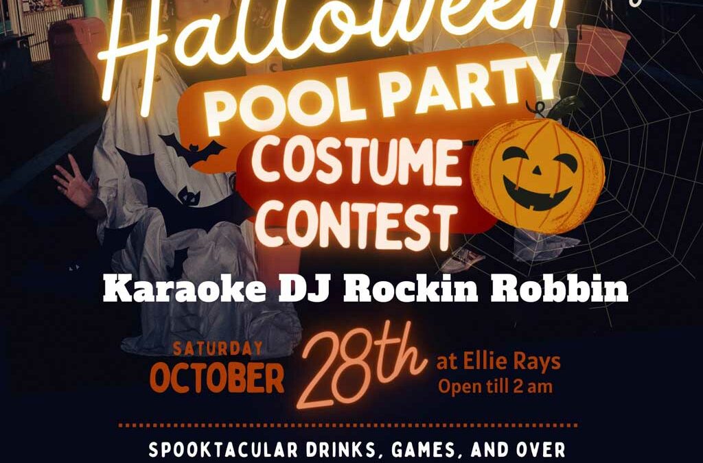 Halloween Pool Party on Saturday, October 28, 2023