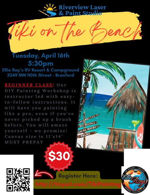 Aloha Art Lovers! Dive Into the Tiki on the Beach Painting Experience